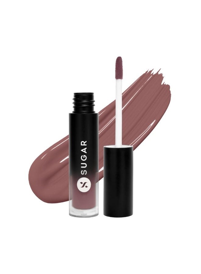 شوجار أحمر شفاه موس ميوز من SUGAR Cosmetics | يدوم لأكثر من 24 ساعة | أحمر شفاه كريمي بقوام الموس | مقاوم للماء والتلطخ | 5 مل - لون 12 روزيت سبونبيل - Image 1